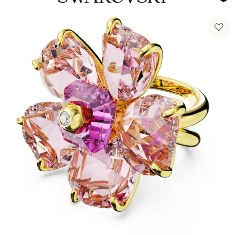 Swarovski Florere Pink Crystal Ring